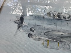 Original Watercolor Douglas SBD Dauntless Plane Painting 1/1 Panagiotis Mitos