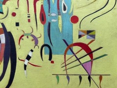 WASSILY KANDINSKY PAINTING OIL ON CANVAS RUSSIAN PAINTER GEOMÉTRIC ABSTRACT ART.