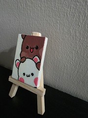 Mini canvas acrylic painting
