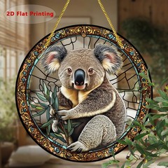 Koala Suncatcher 8×8 Round Acrylic Wall Hanging Decor