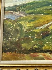 ANTIQUE PAINTING JO CAIN 1930’S WPA ARTIST NEW YORK LANDSCAPE BEACH COASTAL