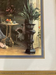 „The Afternoon Visit“ by Gustave Léonhard De Jonghe – 32″ x 26″ Gold Gilt Frame,