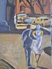 Acrylic on Canvas WASHINGTON SQUARE #19 29 1/2 x 26 ORIGINAL One of a Kind