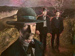 Original Sci-Fi Painting of Star Trek “Spectre of the Gun” Acrylic on wood