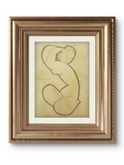Amedeo Modigliani Pencil Drawing Hand Signed Modern Art Design No Picasso