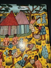 Zimbabwe Africa Artists Project Art•By MILCAH•Oil Painting•Twins Birthday Party