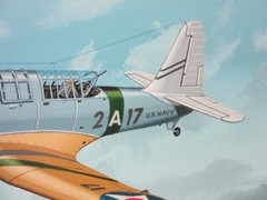 Raymond Waddey 2008 Painting on Canvas of US Navy Vought SB2U Vindicator 16″x20″