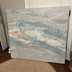 OIL PAINTING ORIGINAL ABSTRACT LISTED ARTIST SIGNED JUNE HENDRICKSON