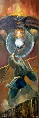 Lord of the rings painting „the Bridge of Khazadum“