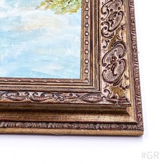 Original Oil Painting „Landscape“ in Antique Picture Frame (54 x 44 cm)