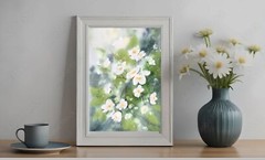 Original brand new watercolor „Jasmine” $55 Home decor art gift