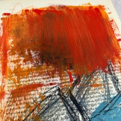 Original Mixed Media Abstract Art Painting 6×9.75” on 1861 Paper Signed #11