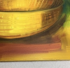 Signed Original Ana Hasbun Vergara Still Life Painting Woven Baskets Art
