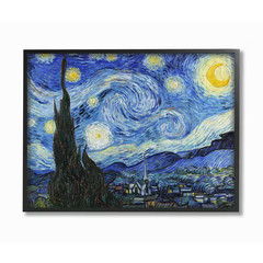 24 In. X 30 In. „Van Gogh Starry Night Post Impressionist Painting“ by Vincent V