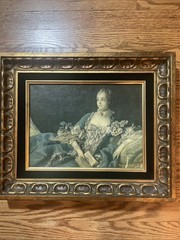 Framed Canvas Print Madame de Pompadour by Francois Boucher Wall Art Home Decor