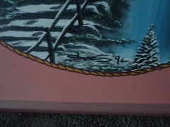 ORIGINAL PAINTING „Valentine Cottage“ 30″H x 30″W framed acrylic Steven Graff