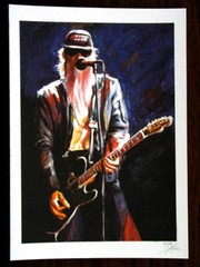 Kunst Druck Grafik MUSIK-LEGENDEN Bild handsigniert, limitiert, nummeriert