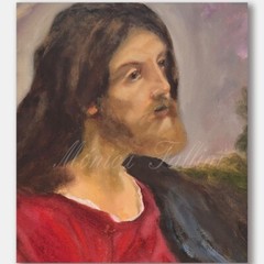 Study of Jesus Christ Catholic Art Religious 14″ x 18″ inch oil painting