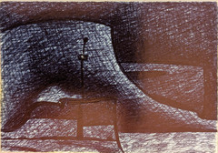 6-Pack ACEOs Brut Art Abstract Originals, Incl. Surreal Landscapes, Vehicles…