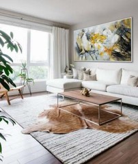 Modern Contemporary Artwork Oversize Panoramic Extra Large Wall Art Horizontal