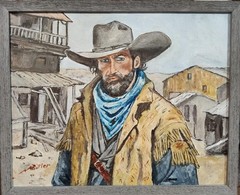 Original Western Oil Painting „Colton“ by Marc Bitler