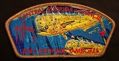 BSA CENTRAL FLORIDA OA 326 2021 BOY SCOUT JAMBOREE 2026 9-PATCH FISH GUY HARVEY!