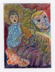 Original Color Pencil Drawing. Carol Eugenia Graham ‘Death Before Death’ ACEO