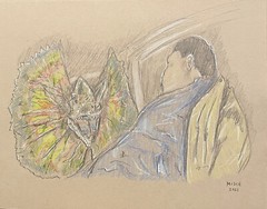 Jurassic Park Dennis Nedry Original Art – Dinosaur Jurassic World