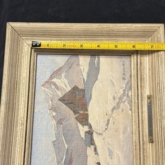 Original Eric Riordon Oil On Panel Snow Scene 8 x 6” Framed