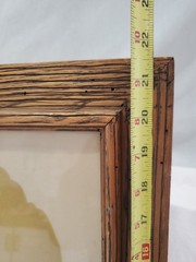 MCM Framed Watercolor Of African Mask By Peters
