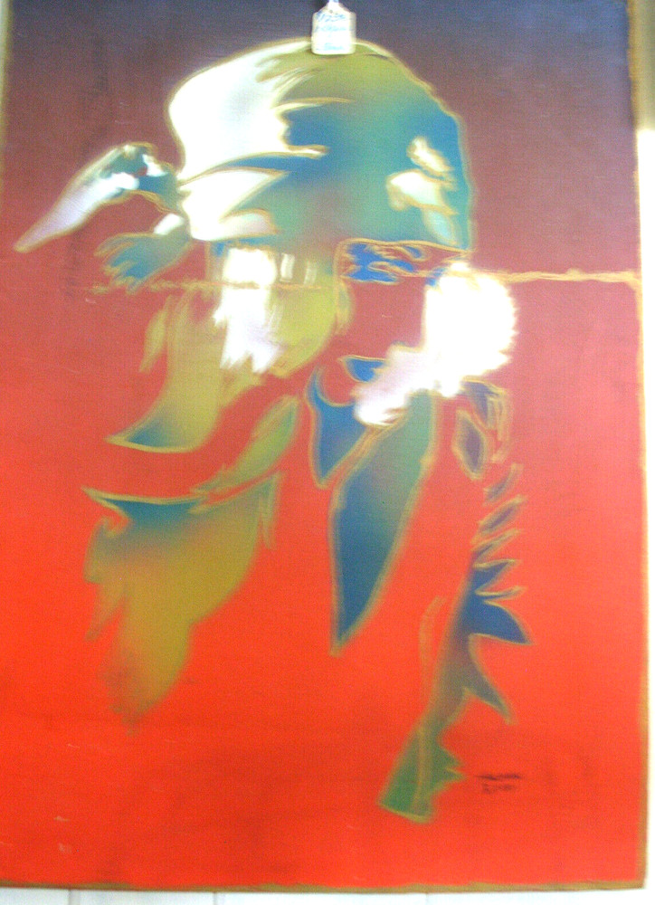 Narive American Indian (Oil on Canvas) By B. Holman BH ’71