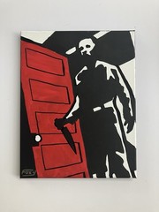 11×14 Halloween PAINting Michael Myers Psycho 70s retro horror THE FORM