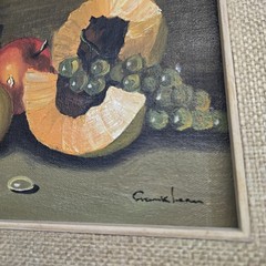 Vintage Original Oil Painting Still Life Realism Fruit Signed Framed