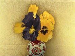Vintage Japanese Still Life Lacquer Painting By Tsuji Koten