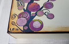 Art on Artesia Lisa Ritchie original OOAK painting FAITH dot tree 10X8 Wisconsin