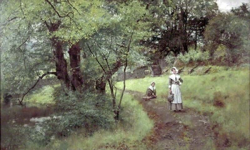 Oil painting In-Peaceful-Days-Henry-John-Yeend-King-Oil-Painting art