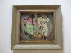 IVAN MESSENGER OIL PAINTING MEXICO MEXICAN PORTRAIT DANCERS WPA REGIONALIST RARE