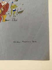 Rosemarie Beck (1923-2003) Holiday Gouache on Paper Painting, Drawing. So Joyful