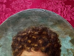 Antique PORTRAIT of A YOUNG LADY OIL PAINTING