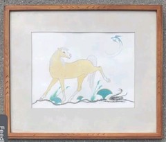 Kai-sa, (Percy Sandy 1918-1974), Vintage Watercolor And Gouache, Horse…