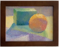 Connie McCoy VTG Spherical Rectangle Still Life Modernism Impressionism Painting