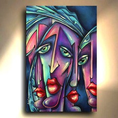 ART figurative Modern painting „Choosing sides“ Mix Lang URBAN ART Original
