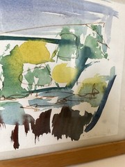 1982 Ian Henderson Watercolor Painting MID CENTURY Post Modern Art British