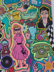 „Neon Nostalgia“ Retro Americana, Bowling, Pin Up Poodle Skirt Classic Car Diner