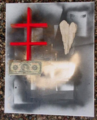 blessing cross lucky money bowl of abundance heart of love blessing art painting