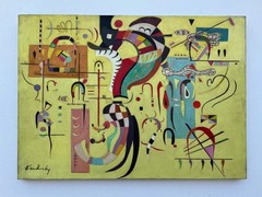 WASSILY KANDINSKY PAINTING OIL ON CANVAS RUSSIAN PAINTER GEOMÉTRIC ABSTRACT ART.