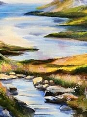 Mountain Original painting oil,18×24 in, Birthday Gift, Handmade Decor,Home Gift