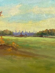 Valdemar Hartnack *1895 Natural Landscape with Evening Sky Denmark Scandinavia