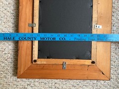 VTG MCM Wide Wood Picture Frame w/ Refurbished Liner & 1980’S 8 x 10 Painting