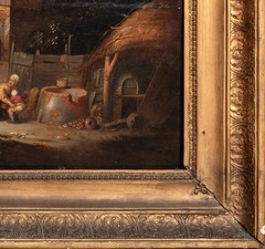 Large 17th century Dutch Village Tavern & Peasants – David Teniers (1610-1690)